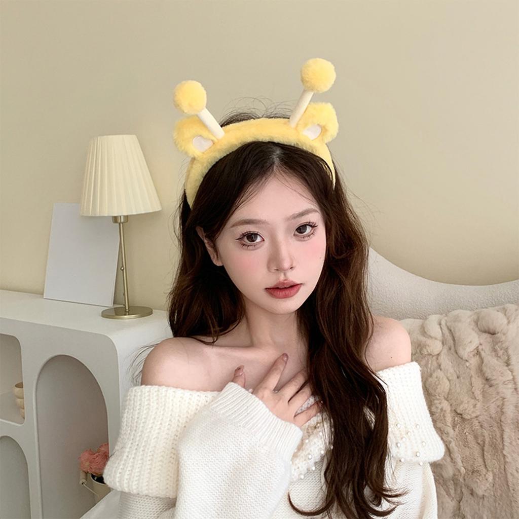 Delicate Plush Bees Antenna Headband Sweet Cosplay Headpieces Fashion Costume Accessory For Various Head Sizes