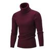 Men's Autumn/Winter 2025 High Neck Solid Color Cable Knit Sweater Pullover