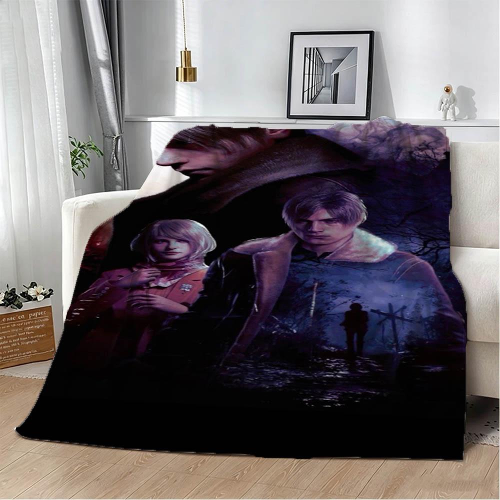 New Game R-Resident The E-Evil 3D Print Flannel Blanket Soft Throw Blanket Art For Home Decor Bedroom Bed Sofa Picnic Fans Gift