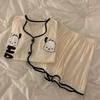 Pajama Girl Summer Casual Loose Short Sleeve Sleepwear Set For Home And Lounge