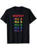 Respect All Rainbow Graphic T Shirt Inclusive Pride Design with Multicolor Rainbow Symbol Soft