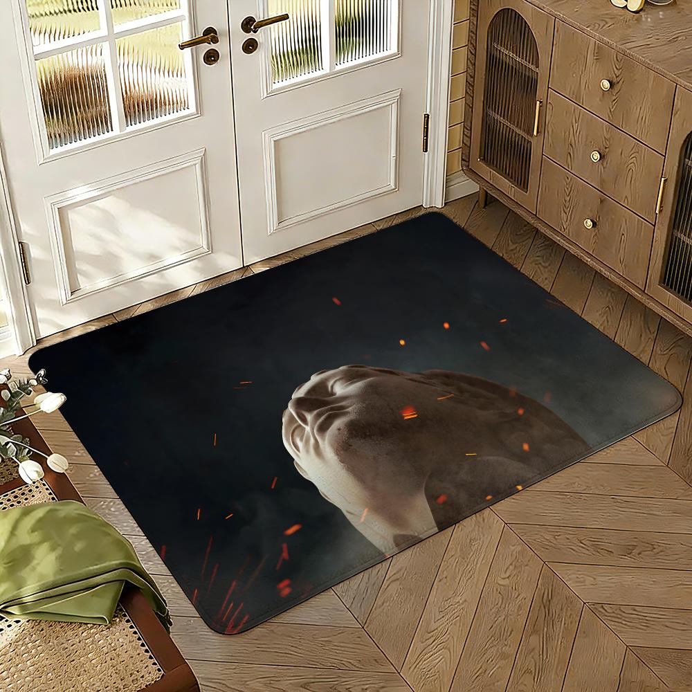 The Odyssey TV Floor Mat Soft Thickened Absorbent Non-Slip Bedroom Living Room Door Mat Home Decor Flannel Rugs