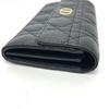 Dior S5039UWC Lady Christian Dior Cannage Caro Long Wallet Calfskin Black Unused