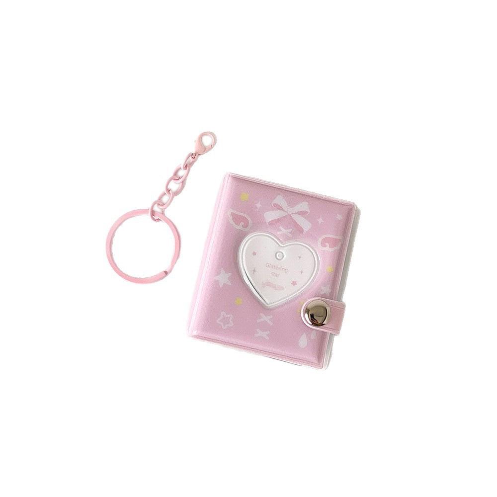 Korean Style Bow Photo Album: Cute ID Card & Idol Photo Display Pendant