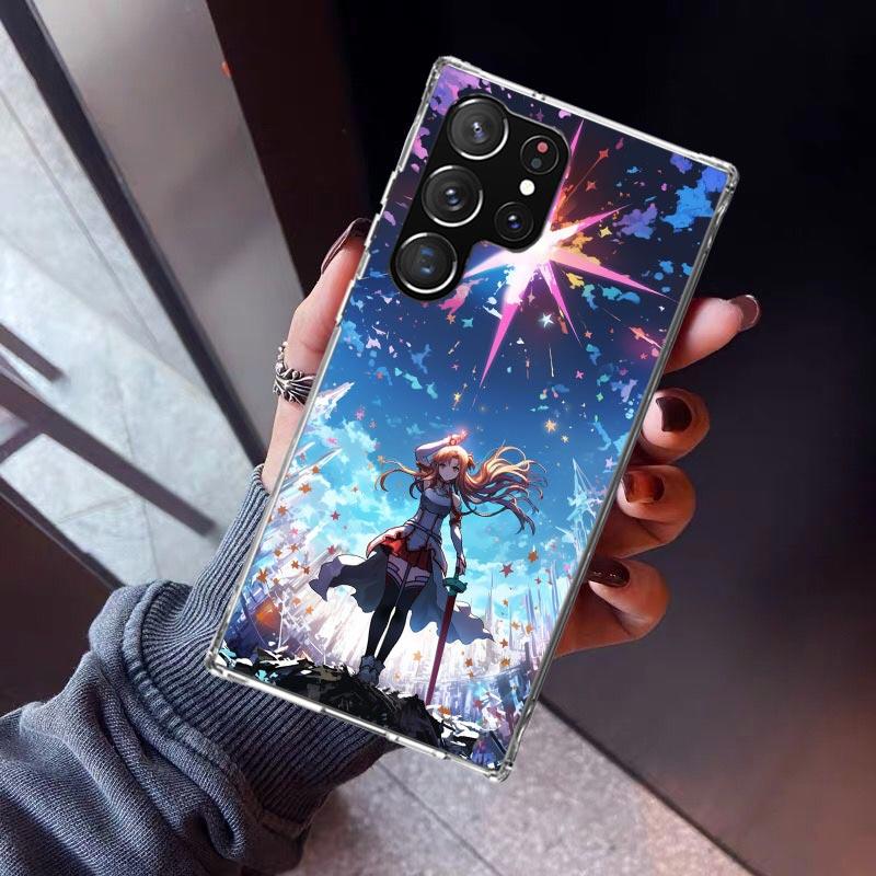 

Anime Sword Art Online SAO Phone Case For Samsung Galaxy S26 S25 Edge S24 S23 Ultra S22 Plus S21 S20 FE Soft TPU Back Cover Fund Samsung S23