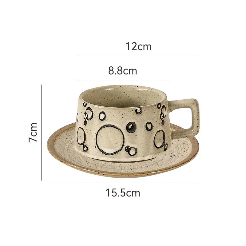 

Japanese Retro Ceramic Mug Set Hand-painted Pattern Coffee Office Beverage Cup Milk Household Tea Cups Water 250ML