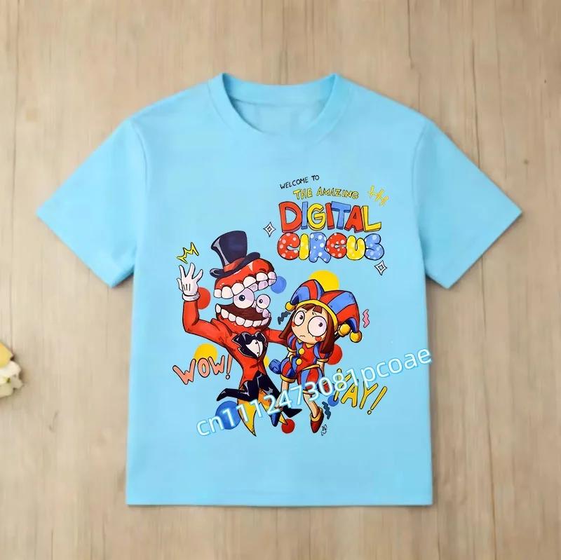 The Amazing Digital Circus Kids Tshirts Cartoon Printed Tshirt Boys Casual Sports Short Sleeves Tops Summer Children Clothing
