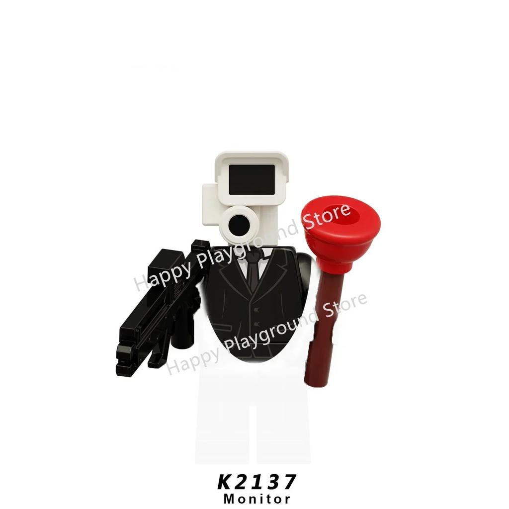 Skibidi Toilet Man Anime Cartoon Bricks Dolls Cameraman Speakerman TV Man Mini Action Bricks Toy Figures Building Blocks