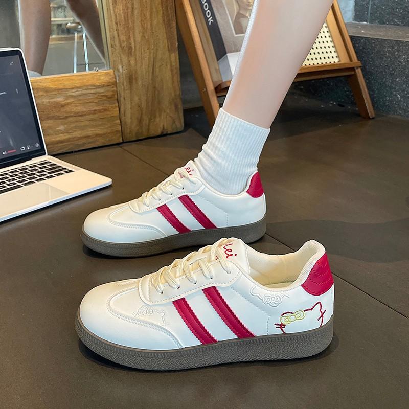 Shoes Women 2025 Spring New Fashion Kitten Design Casual Women's Shoes Student Campus Little White Shoes