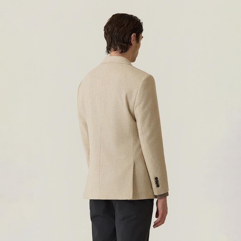 Ferraromilano Wool Blend Solid Classic Jacket Beige (Am0Fozc30153)