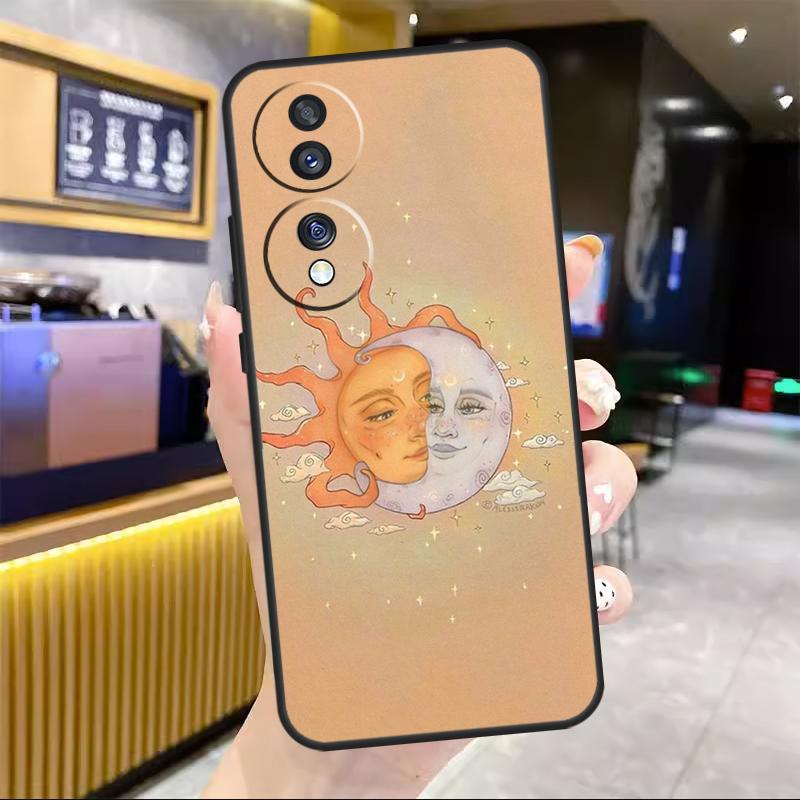 Sun Moon Aesthetic For Honor Magic 6 7 8 Pro Case For Honor 90 70 50 Lite 400 200 X8c X8b X9a X9b X9c X9d Win RT