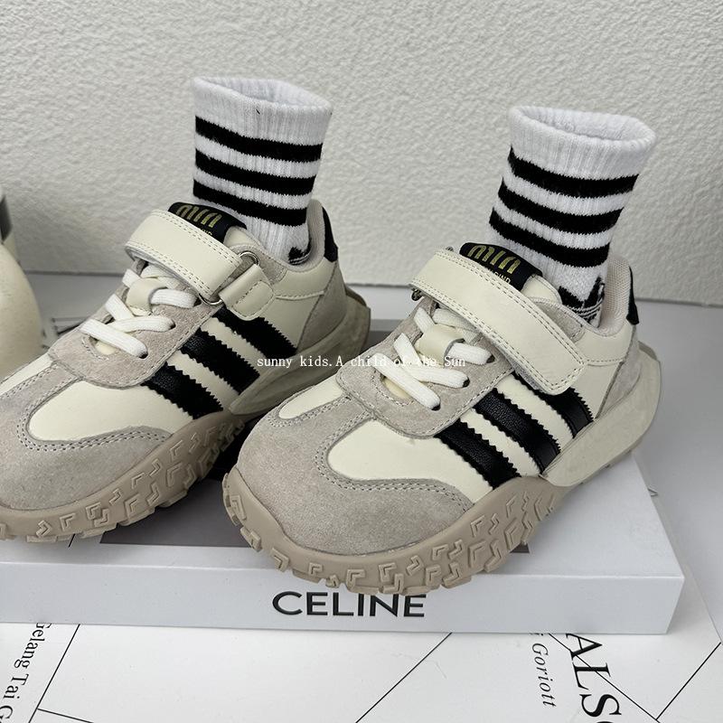 Children's Sports Shoes Trendy Brand Girls 2025 Autumn New German Training Shoes Korean Version of Boys Platform Casual Forrest Gump Shoes