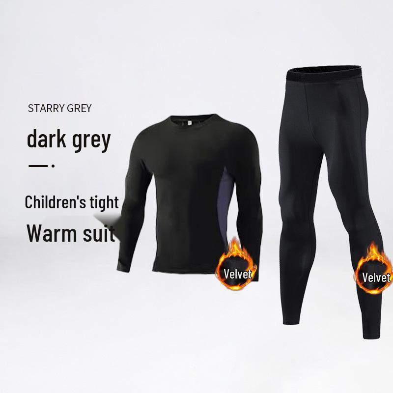 HuiLi Children's Quick-Dry Fleece Ski Suit Base Layer Set for Boys 