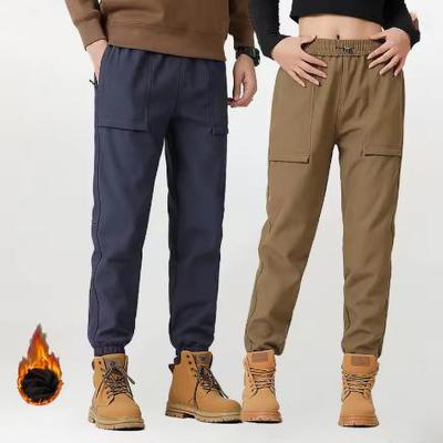 Winter Thick Fleece Pants Men Women Waterproof Windproof Warm Jogger Pants Unisex Hiking Camping Climbing Skiing Trousers