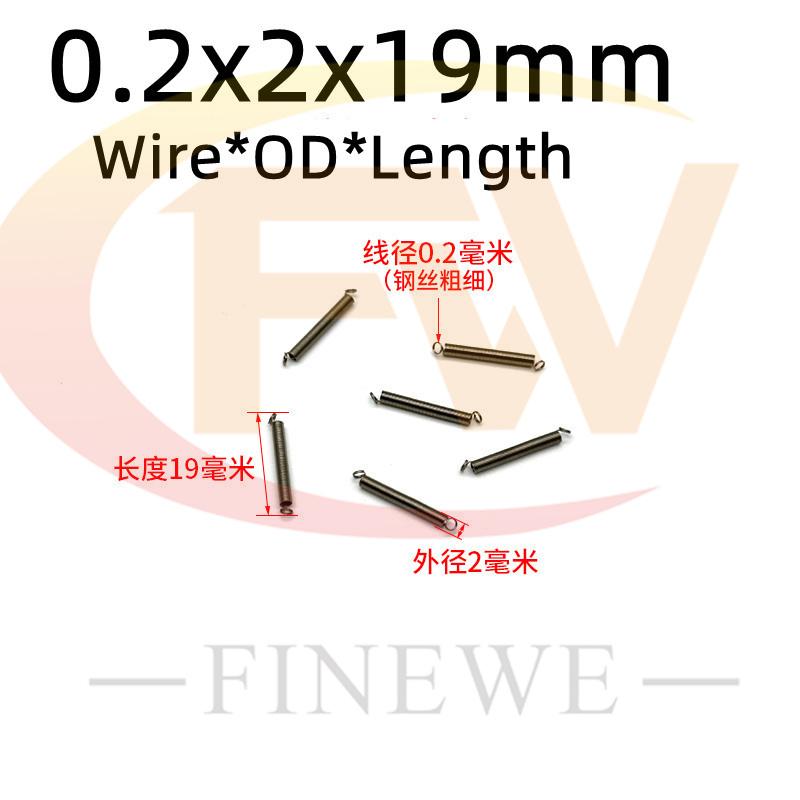 10PCS  Wire 0.2mm Length 5-50mm Stainless Steel  Mini Spring  DIY Mechanical Samll  Tension Spring
