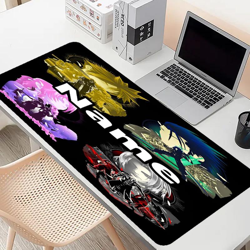 Custom Name Personalized Final Fantasy Pattern Mousepad, Laptop PC Desk Mat, Decorative Desk Mat for Home Keyboard Pad Gift