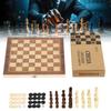 Premium Schachspiel aus Holz mit faltbarem Brett für fesselnde Familien-Spieleabende und Gehirnentwicklung