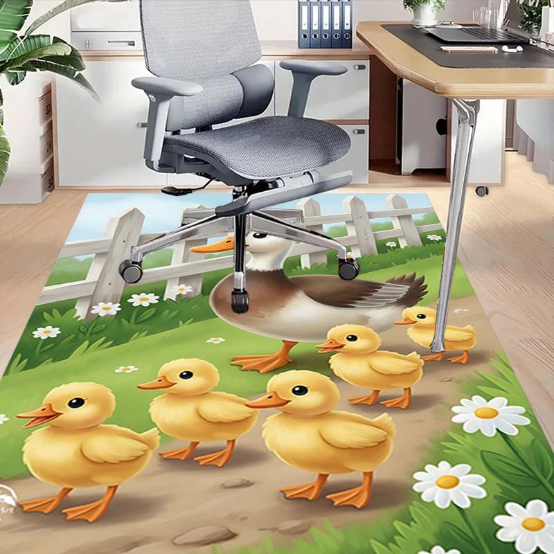 1PC Ducklings Duck Non-Slip Floor Carpet Compatible for Office&Living Room&Bedroom&Dining room - Flat - Weave Machine-S0387