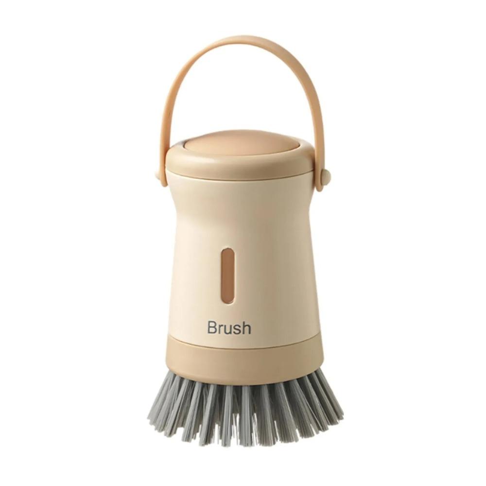 Ergonomic Press Dish Scrubber Non-Scratch Kitchen Scrub Brush Dish Brush  for Pots Cookware