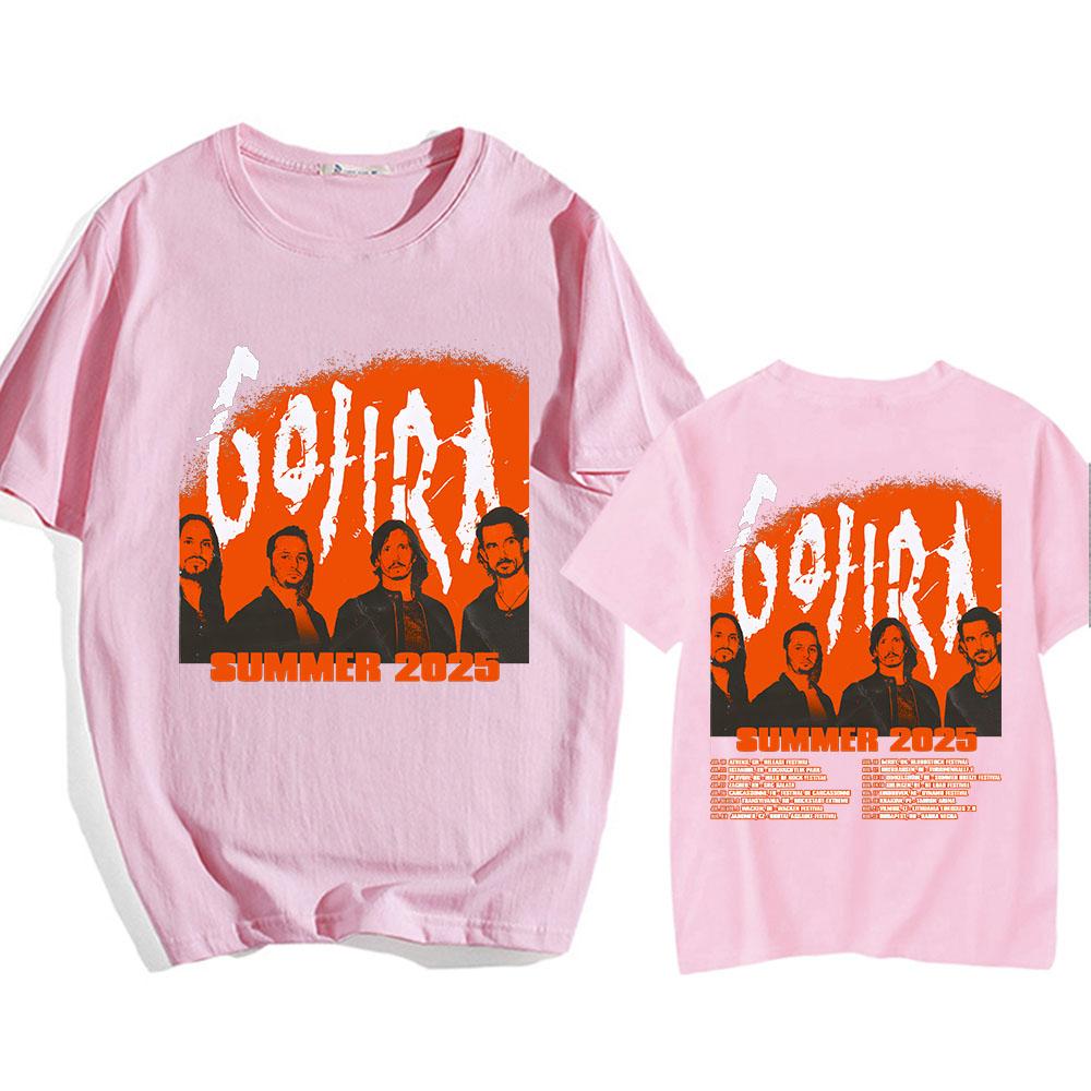 

Футболки Gojira Summer 2025 Tour, унисекс, короткий рукав, хлопковая футболка, мужская/женская одежда, тяжелые футболки с принтом Mental Band XXL