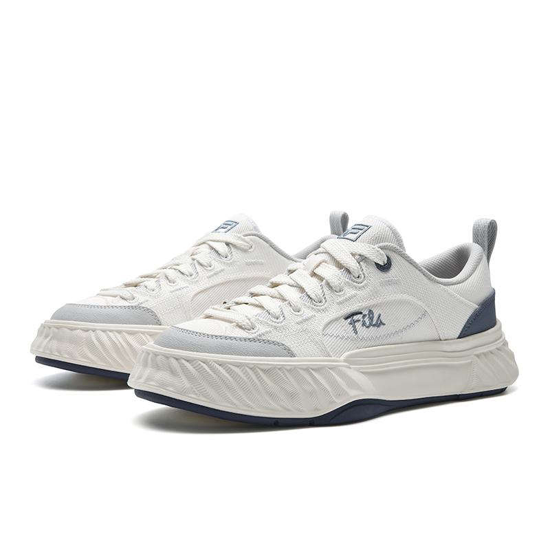 FILA Fosso 1+ Casual Shoes Fashion Simple Classic Personality Trend Retro Comfortable Thick Sole Men sneaker White Gray F12M622307FWD