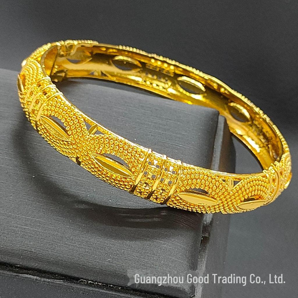24K Gold-Plated Bollywood Bride Bracelet: Women's Bridal Jewelry