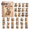 Xmas Party Favors 2026 Dog Christmas Advent Calendar, 24-Day Acrylic 2D Ornament Set Holiday Countdown Decorations with Cute Puppy Designs,