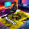 Custom Name Personalized Borussia Dortmund Print Carpet, Versatile Home Decor Rug, for Playroom, Apartment, Balcony, Entryway, Hallway Gift