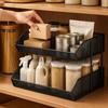 Versatile Freestanding Storage Rack with Raised Rails Space-Efficient Mesh Shelf