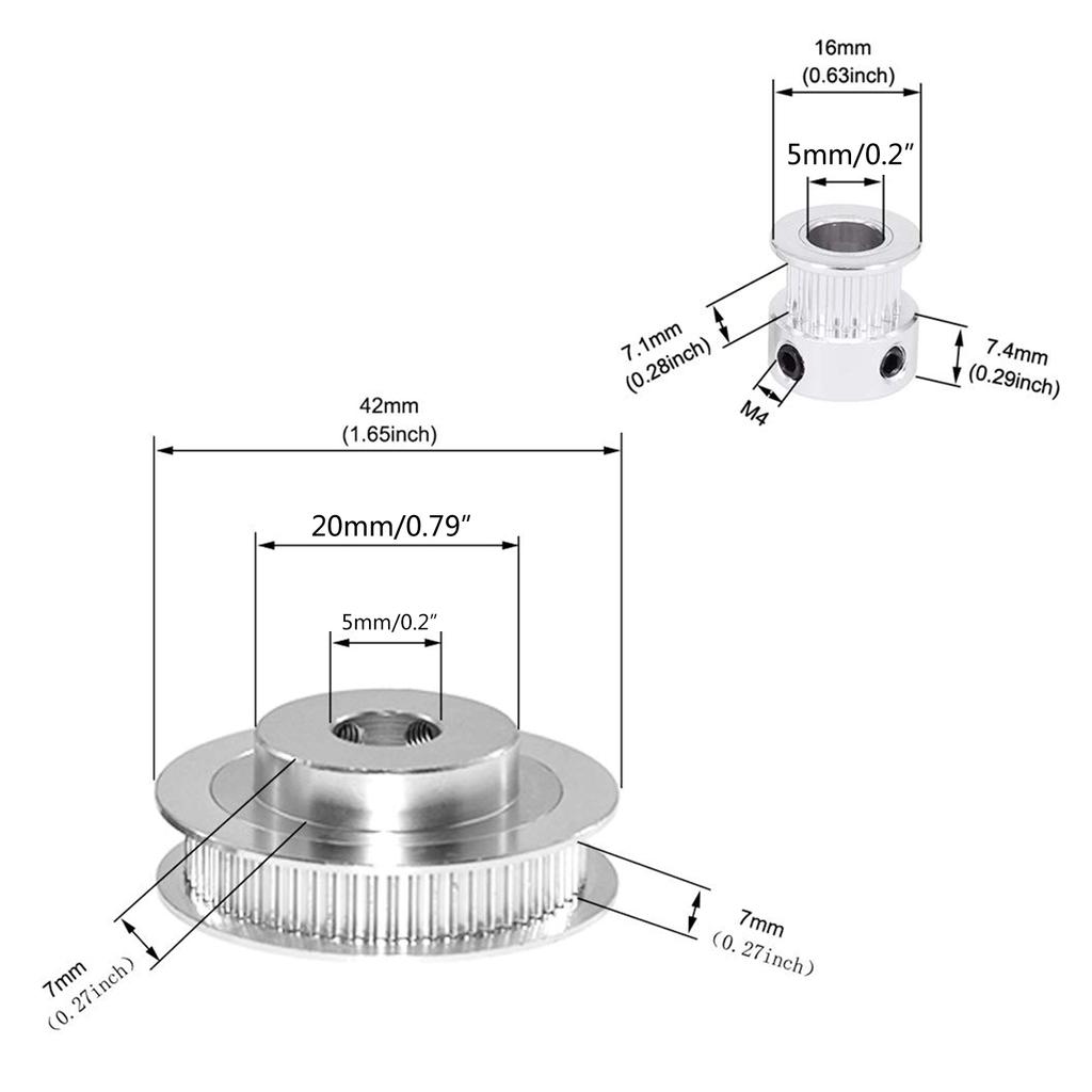 GT2 Synchron Rad Synchron Gürtel Pulley Zahnriemen Mit 20 Zähne Und 60 Zähne Geschlossen Schleife Für Bohren Maschine