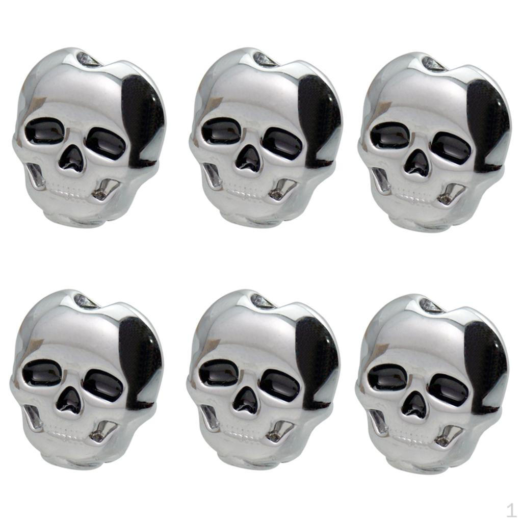6 Pcs guitar tuning Pegs Keys Machine Heads Replacement Skull Buttons