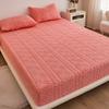Solid Floral Color Pattern Plush Bedspread Set Mattress Full Cover Protective