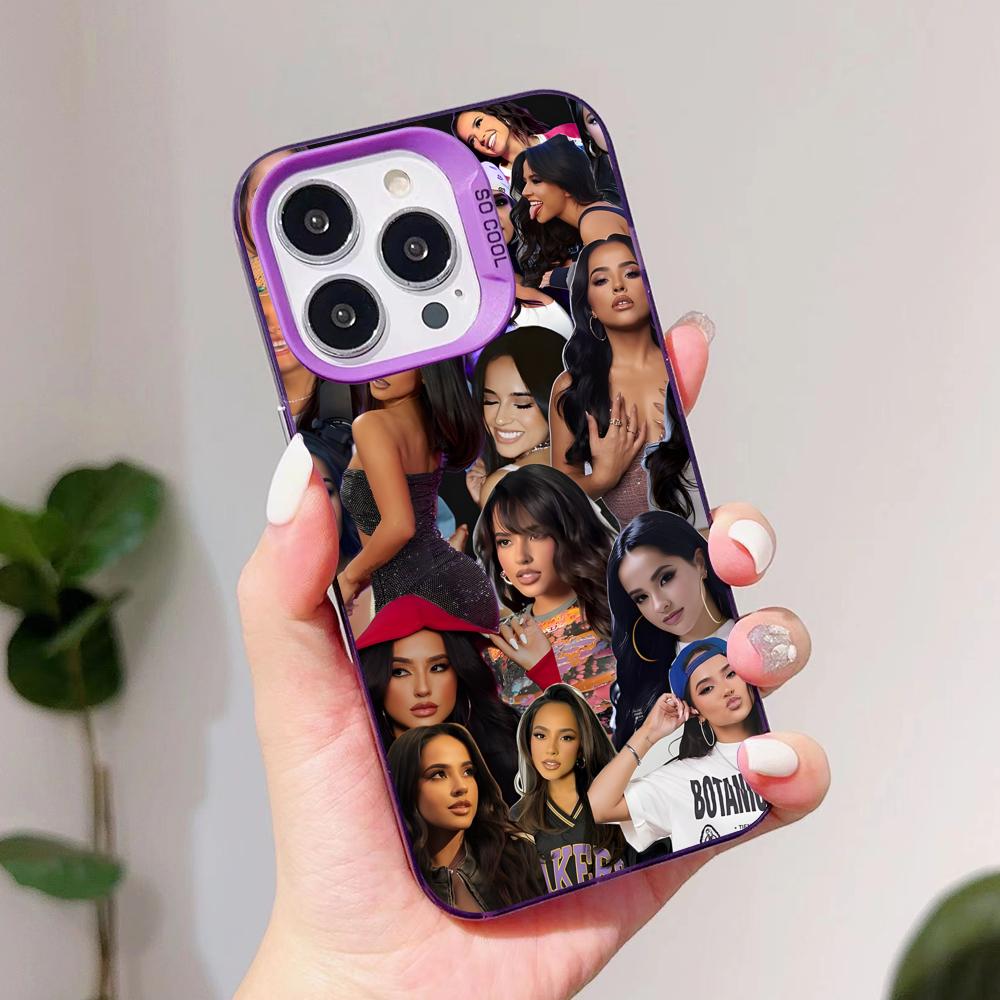 Fashion Becky G Purple Translucent Mobile Phone Case for iPhone 17 16 15 14 13 12 11 X XR XS Air Pro Max Plus Colorful Cover