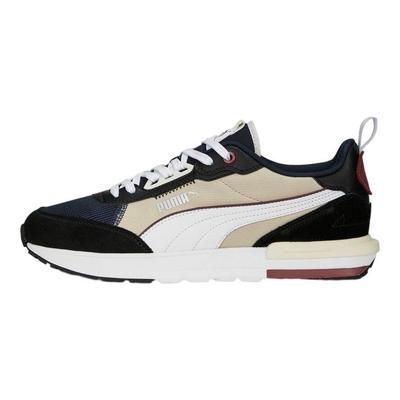 R22 Leather And Fabric Sports Comfortable Low-Top Lifestyle Shoes Unisex Shoes Black White Beige 383462-21