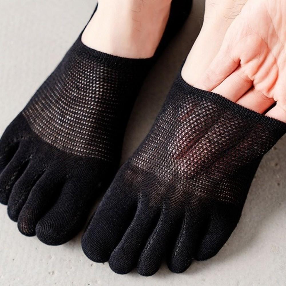 Einfarbige Fünf-Zehen-Socken Baumwolle Zehentrennung Socken Sportsocken Fünf-Zehen-Socken für Herren