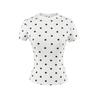 Kardashian Crew Neck Polka Dot Short Sleeve T-Shirt Women's Summer New American Spice Girl Slim Skinny Bottom Top