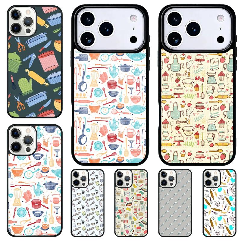 Baking Cook Chef Phone Case for iPhone 17 Air 16 15 11 12 14 13 Pro Max Shockproof Cover