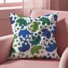 Blue Green Block Print Cushion Cover Multi-Scene Pillow Cover for Home & Car - Reversible, Soft & Durable for Daily Use