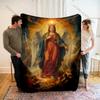 1PC Angel with Halo and Worshipers Print Blanket Warm Soft Fluffy Kids Adult Sofa Bed Throw Blanket Outdoor Travel Camping RV