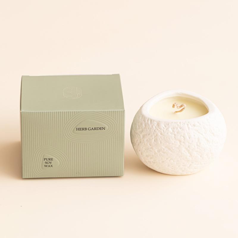 Aromatherapy Candle Ceramic Creative Handcrafted Cup-shaped Birthday Wedding Gift Home Decor Smokeless Soy Wax Hotel Fragrance As described