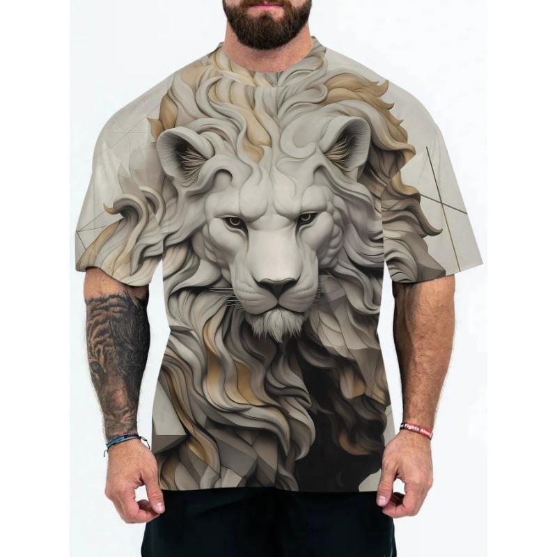 Summer 3D Printed Cartoon Anime Loose Men's Short Sleeved T-shirt
