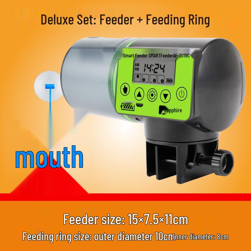 Smart Aquarium Fish Feeder with Timer - Large Capacity for Goldfish