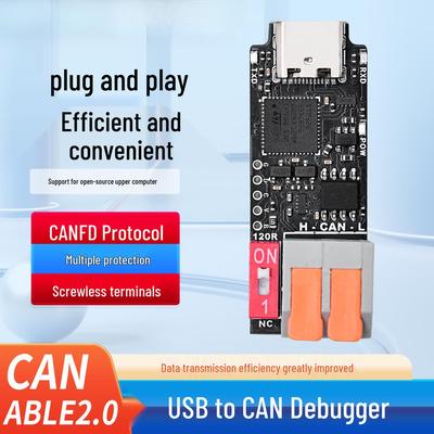Hantcheng CANable 2.0 USB To CAN Debugger with Firmware Upgrade & Multi-Protection
