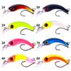 8PCS Bow-Shaped Minnow Micro-Lure 4CM-1.5GBait with Single Hook White Striped New Fishing Model Artifi