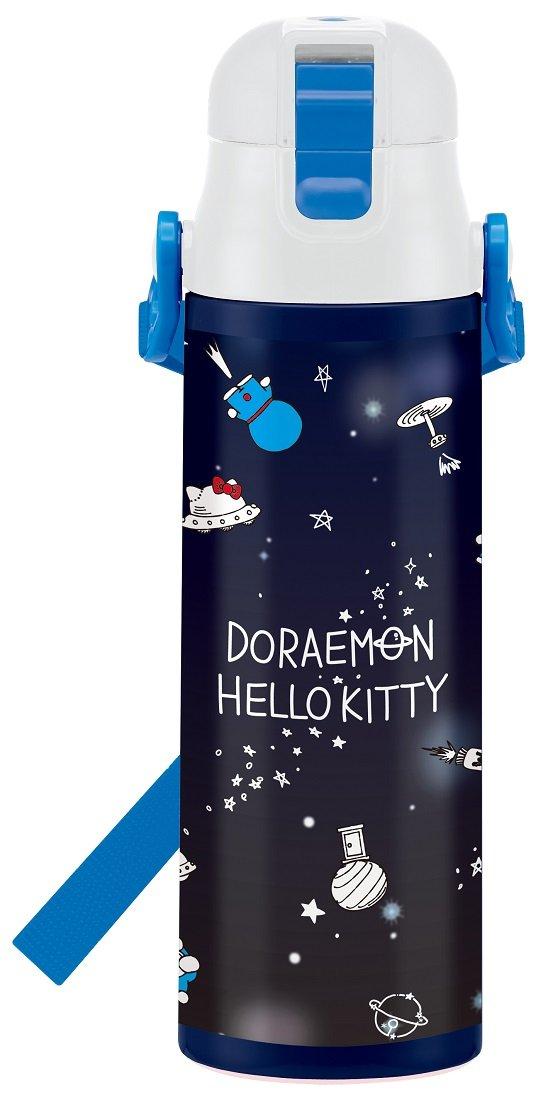 

Skater Stainless Steel Water Doraemon x Hello Kitty SDC6 Ultra-Lightweight Direct-Fill Bottle, 580ml,