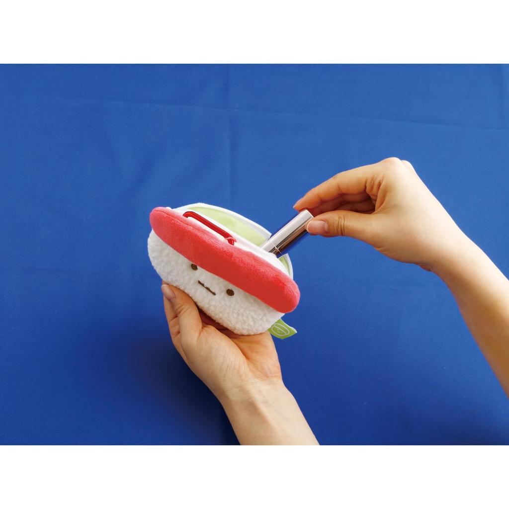 Rilakkuma Sushi Sushi Plush Pouch H100 x W140 x D20mm San-X "Always Goods" CA76901, Approx.