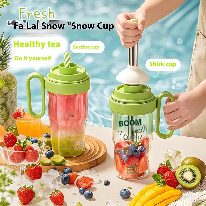 Gianxi Xue Ke Cup Fa Lai Xue Chui Chui Cup Home Made Milk Tea Tool Hand Lemon Tea Set Straw Cup