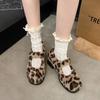 Fashion Winter Fashion Women's Boots 2024 New Sexy Shallow High Heels Women's Shoes Comfortable Thick Heels Leopard Print Pattern Shoes