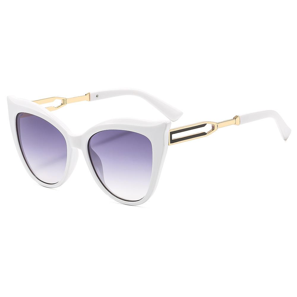 

Gradual Change Color Cat Eye Sunglasses High Sense Plain Face Thin Retro Large Frame Glasses Frame Fashion Glasses