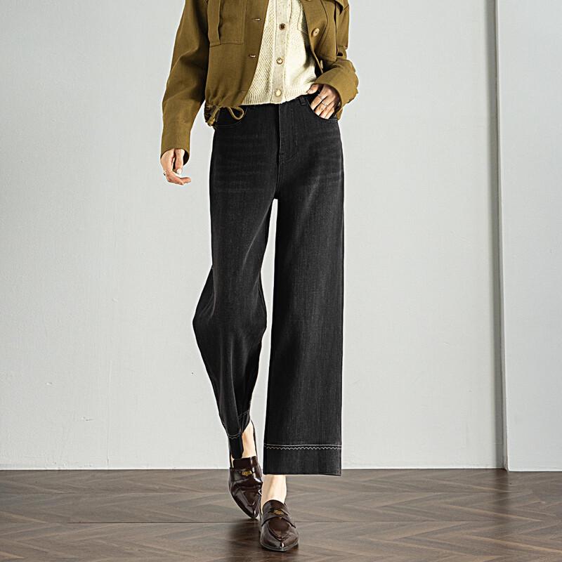 Demana Slimming Straight-Leg Cropped Jeans L
